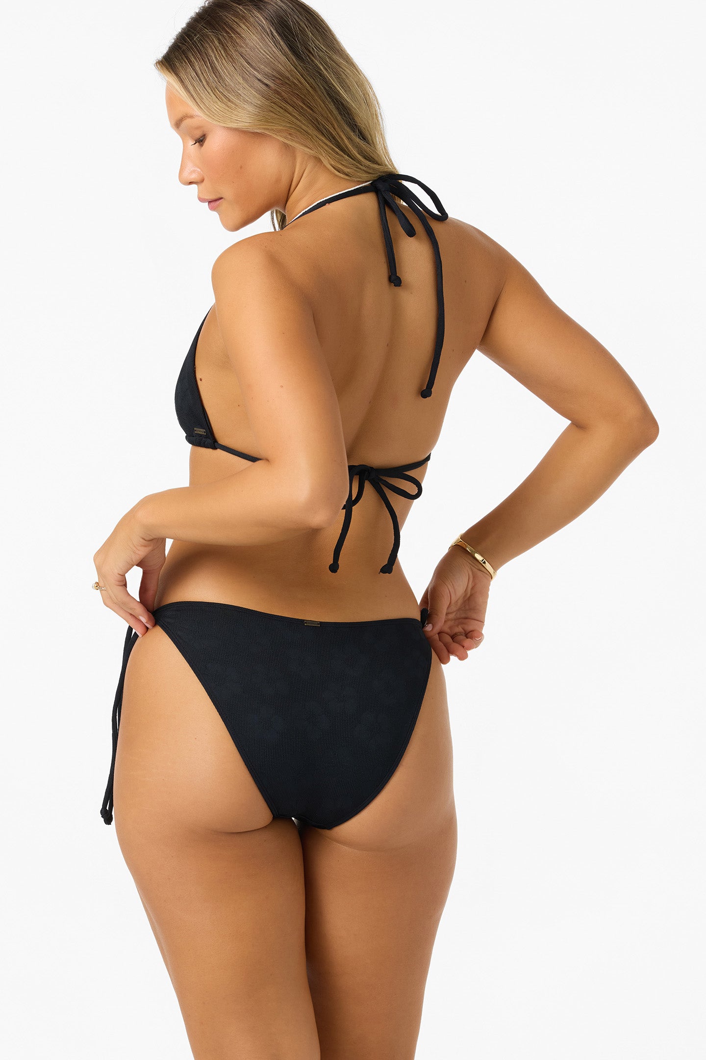Hibiscus Tide Venice Triangle Top - Black | O'Neill
