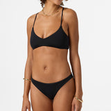 Saltwater Solids Huntington Bralette Top - Black | O'Neill