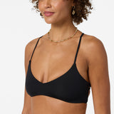 Saltwater Solids Huntington Bralette Top - Black | O'Neill