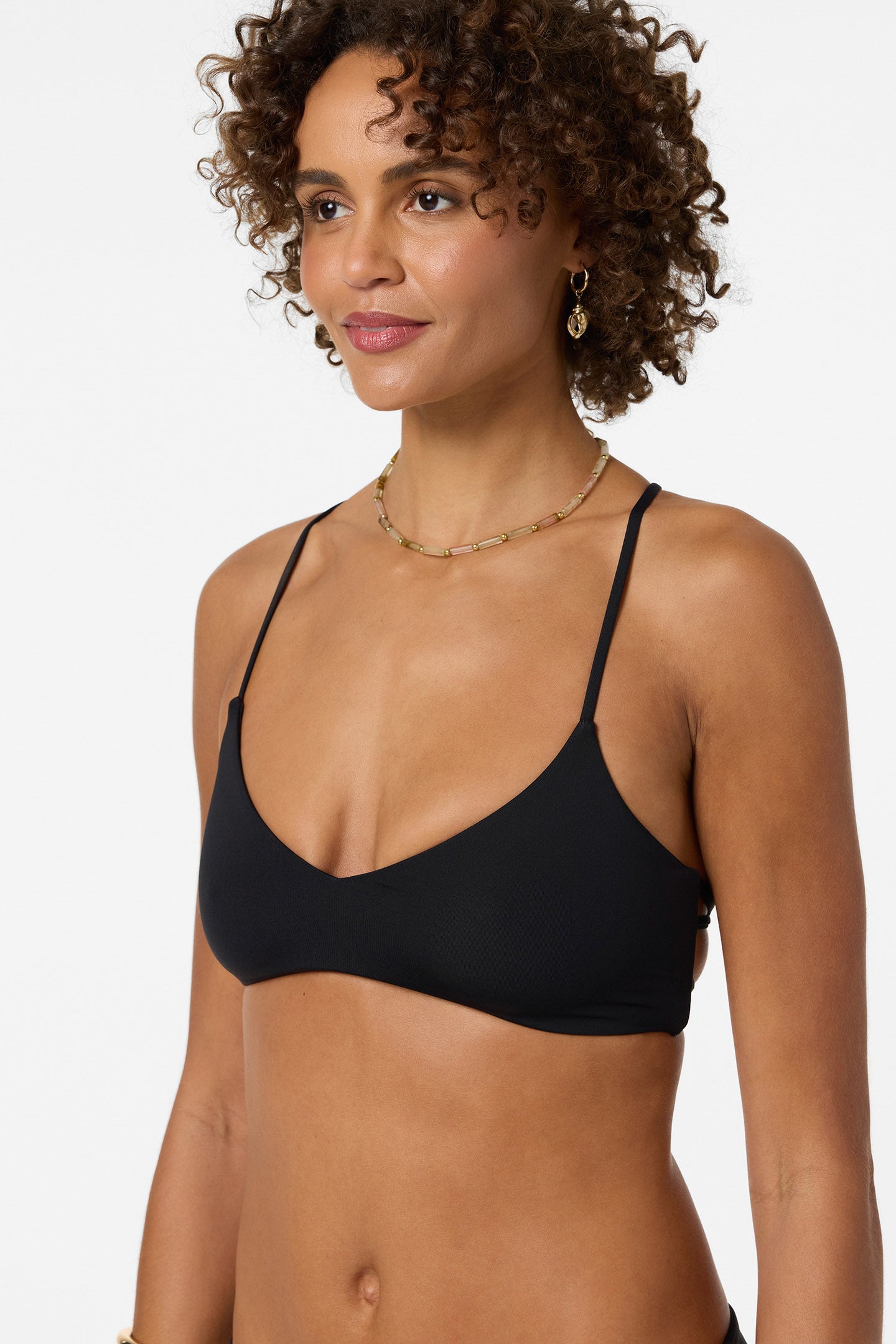 Saltwater Solids Huntington Bralette Top - Black | O'Neill