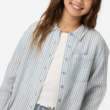 Girl's Leni Stripe Relaxed Long Sleeve Top - Tofu | O'Neill