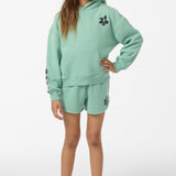 Girl's Tropic Melt Scallop Lounge Shorts - Green | O'Neill