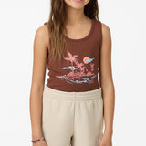 Girl's Tropic Melt Scallop Lounge Shorts - Lt Khaki | O'Neill