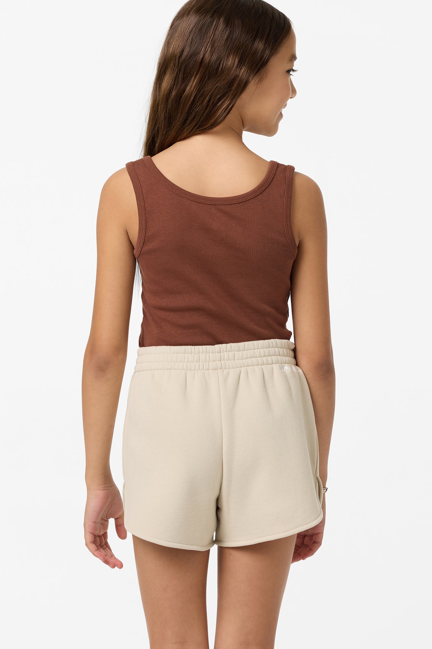Girl's Tropic Melt Scallop Lounge Shorts - Lt Khaki | O'Neill