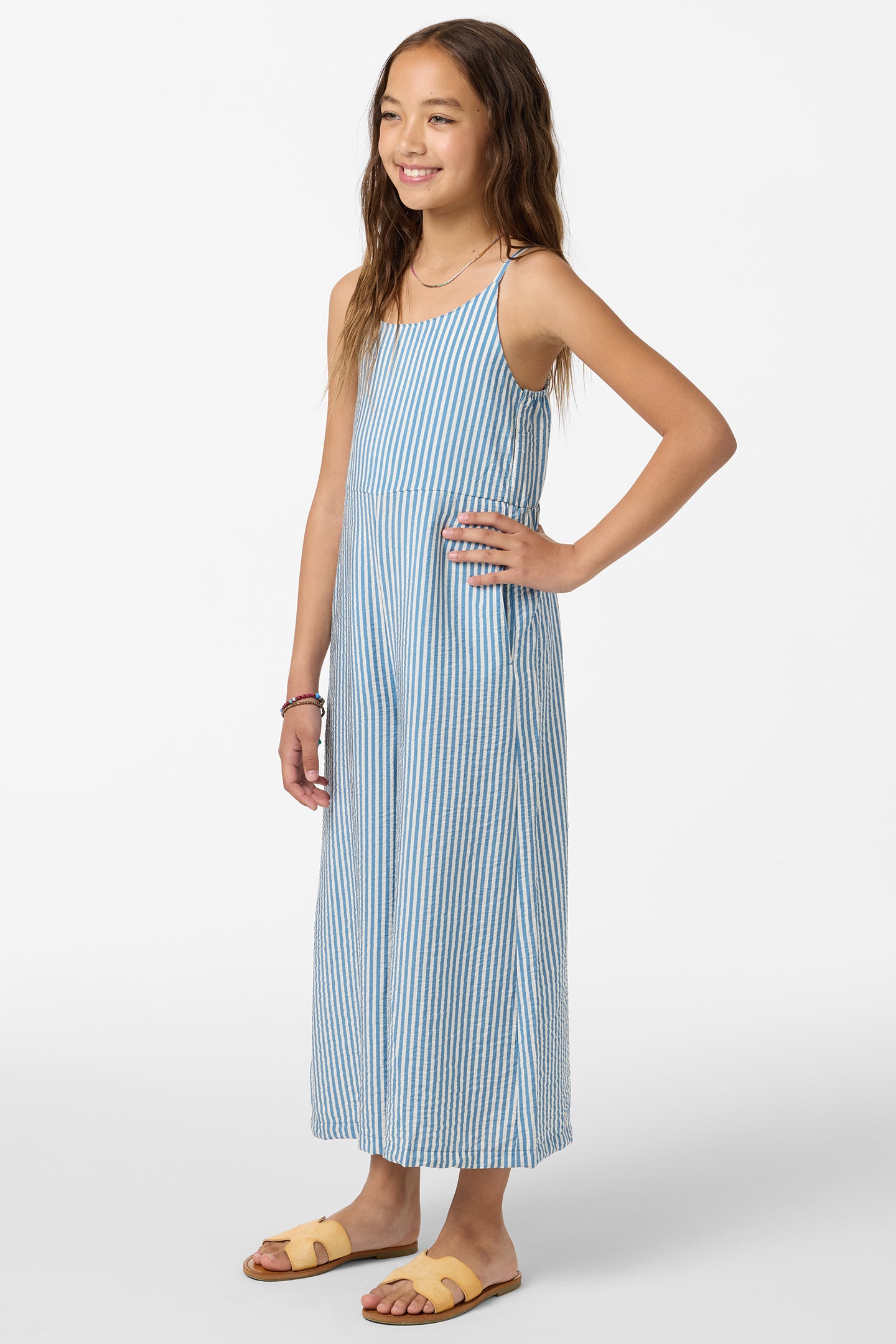 Girl's Miko Stripe Jumper Romper/Jumper - Tofu | O'Neill