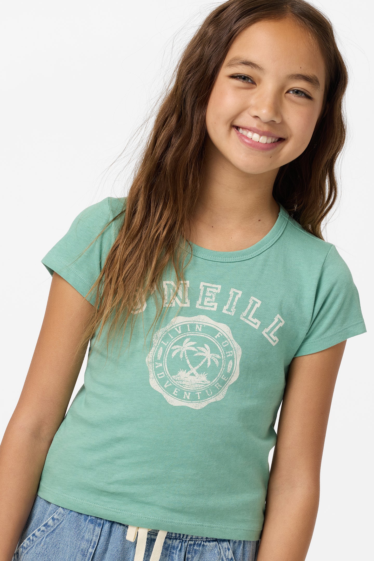 Girl's Athletic Seal Willa Skimmer Tee - Green | O'Neill