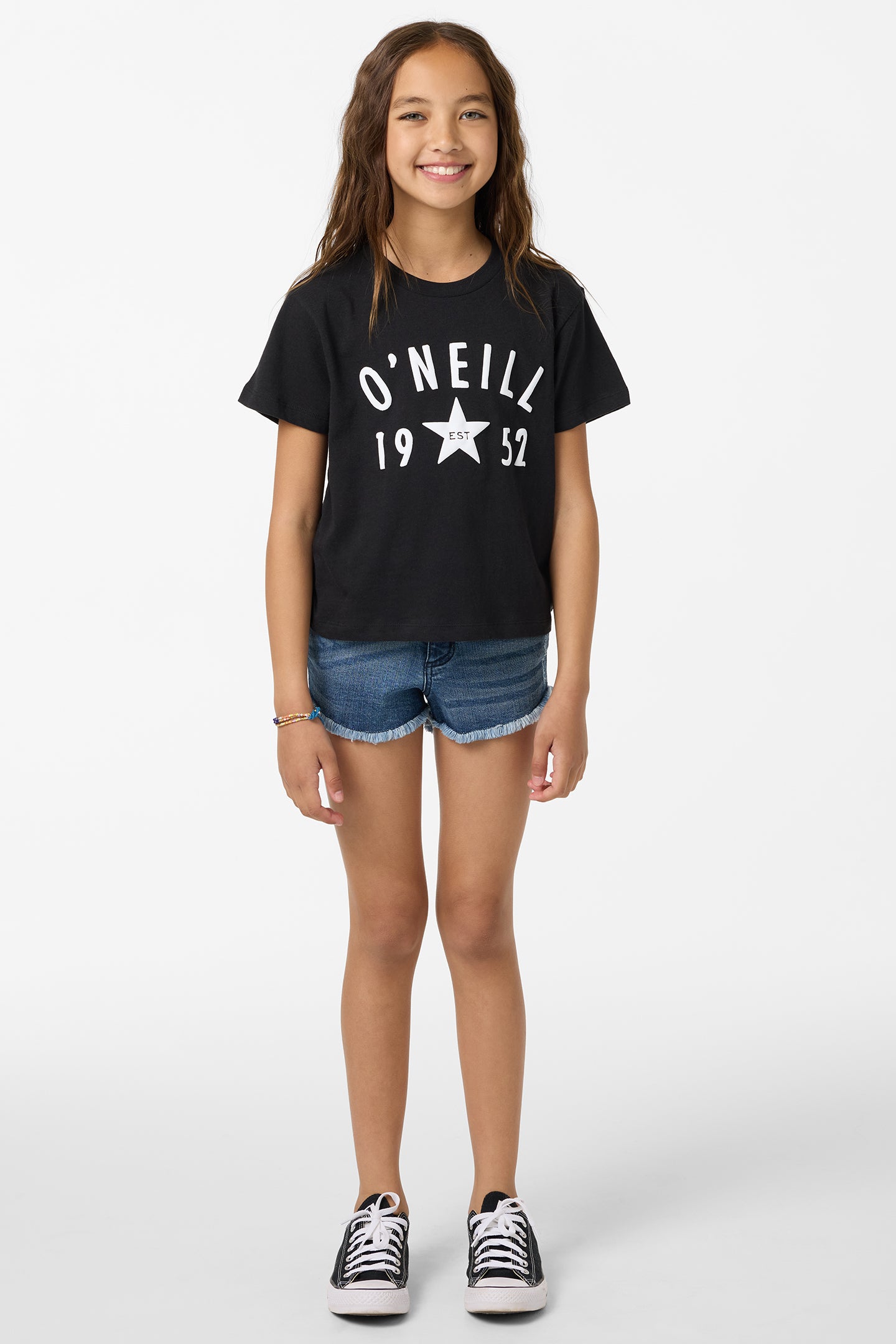 Girl's Starry Willa Skimmer Tee - Black | O'Neill