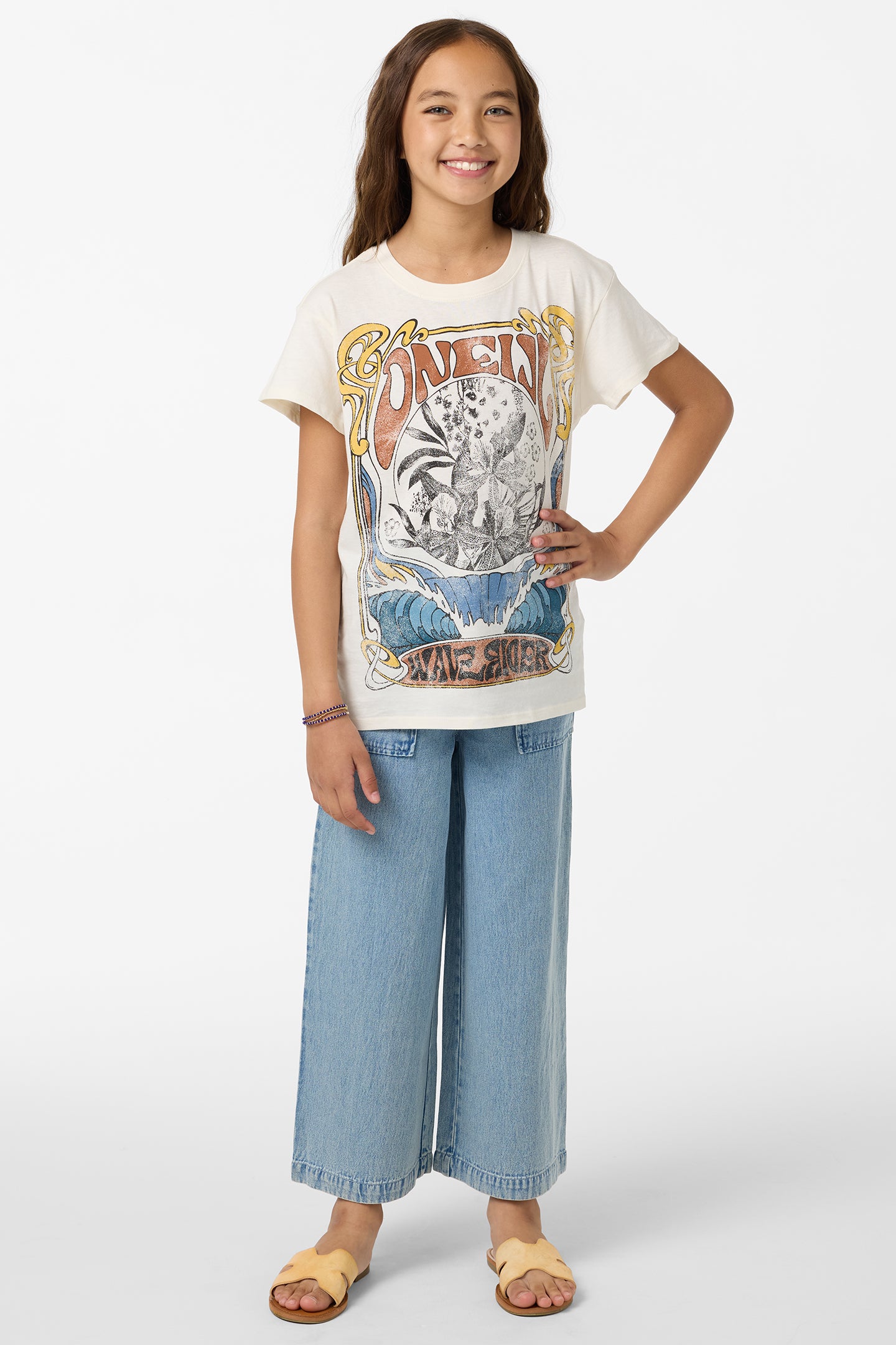 Girl's Wave Rider Oversized Tee - Tofu | O'Neill