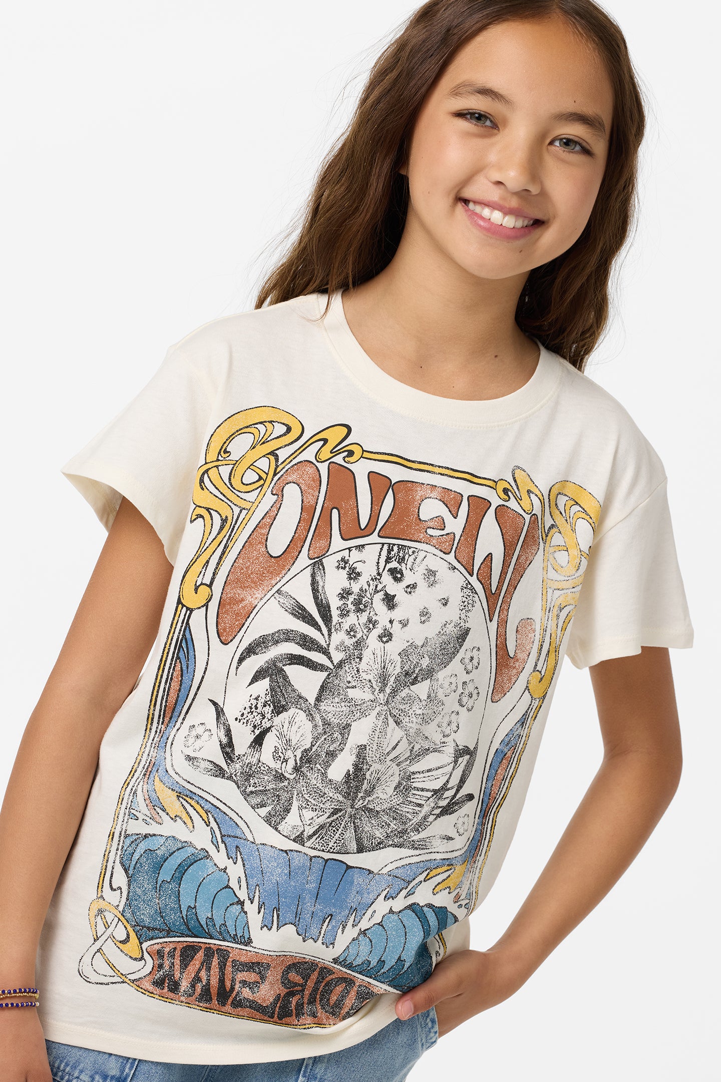 Girl's Wave Rider Oversized Tee - Tofu | O'Neill