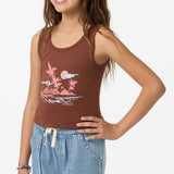 Girl's Motu Tristan Tank - Coconut Brown | O'Neill
