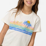 Girl's Retro Stripe Willa Skimmer Tee - Tofu | O'Neill