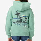 Girl's Tropic Melt Oversized Hoodie - Green | O'Neill