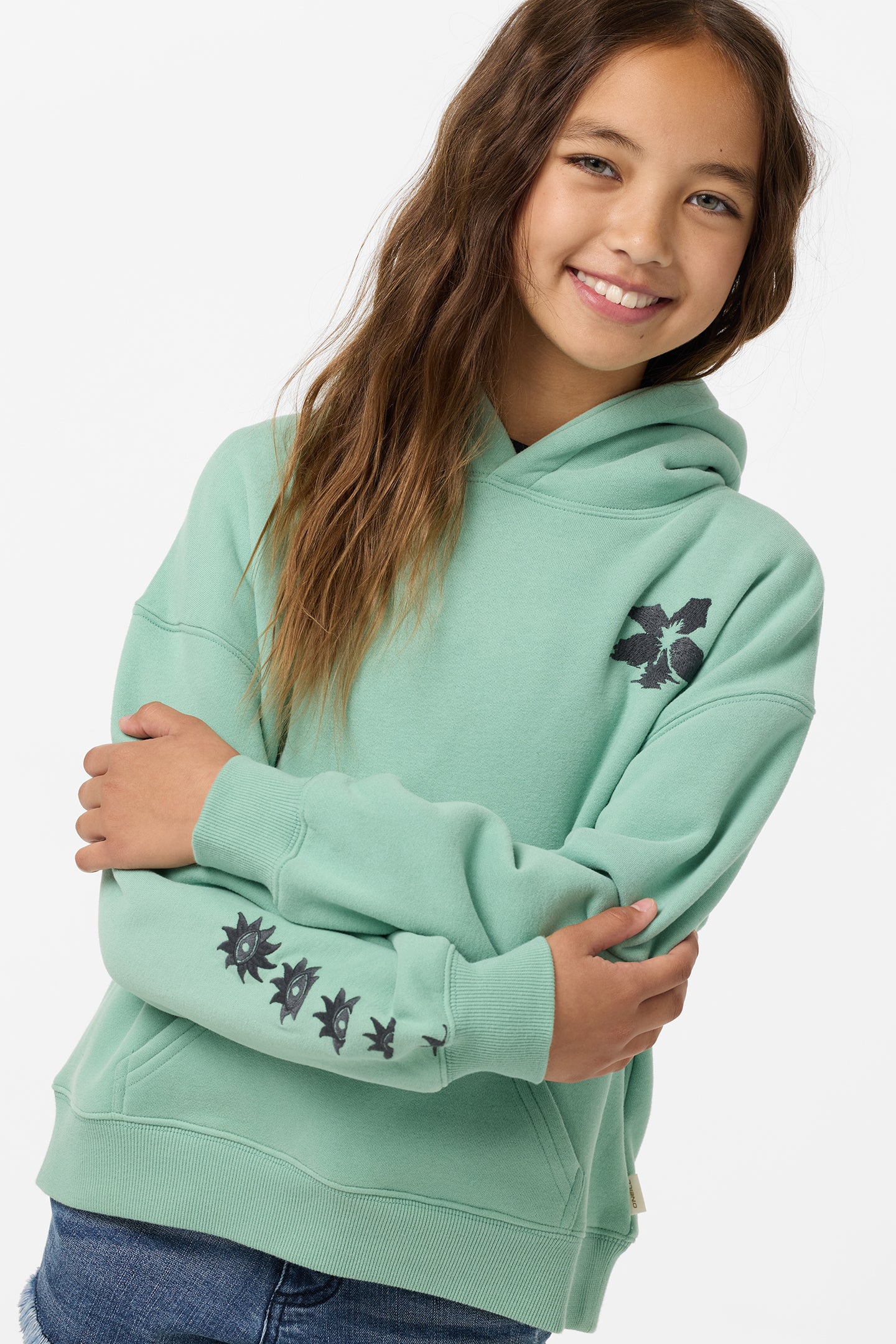 Girl's Tropic Melt Oversized Hoodie - Green | O'Neill