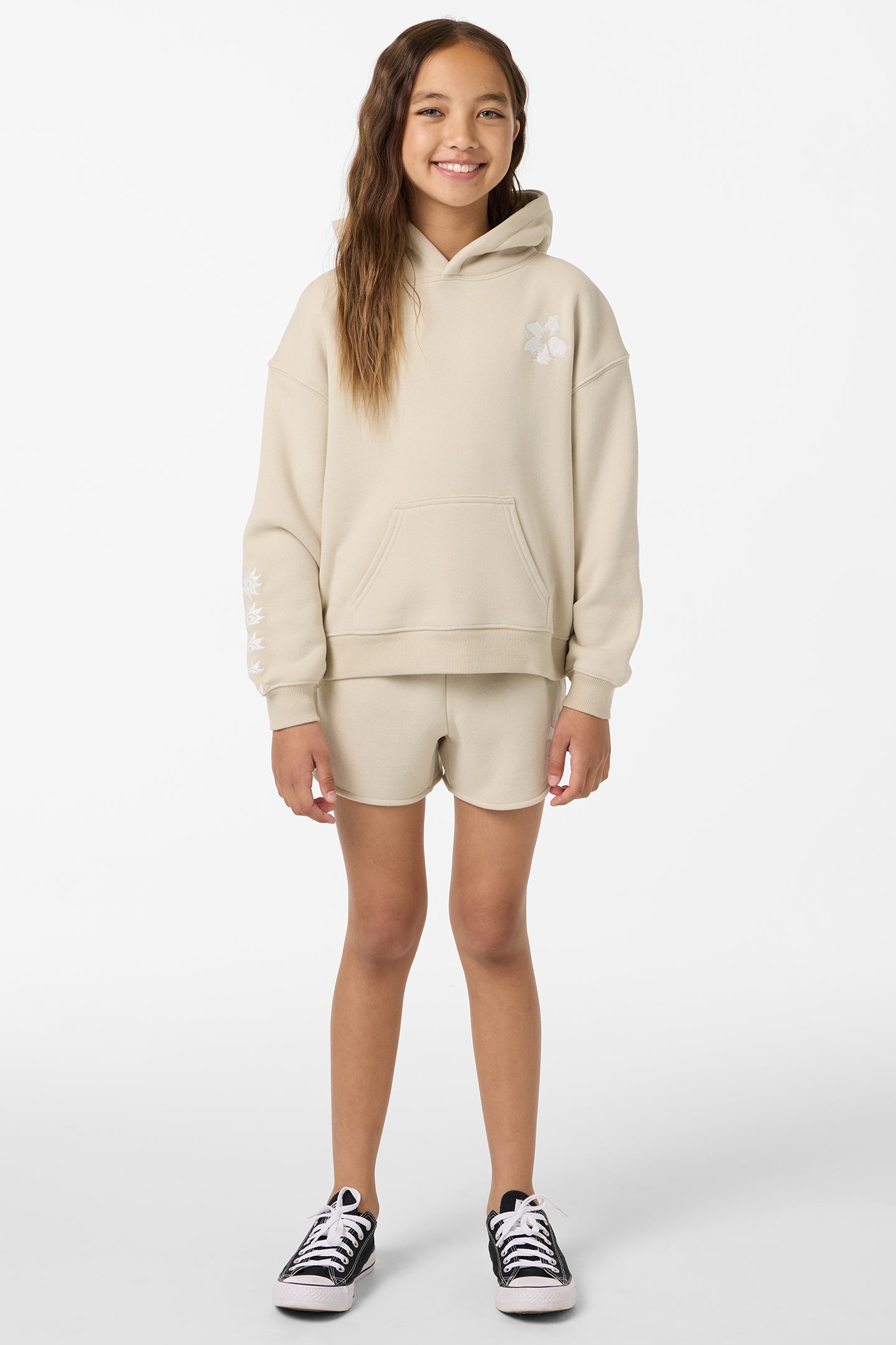 Girl's Tropic Melt Oversized Hoodie - Lt Khaki | O'Neill