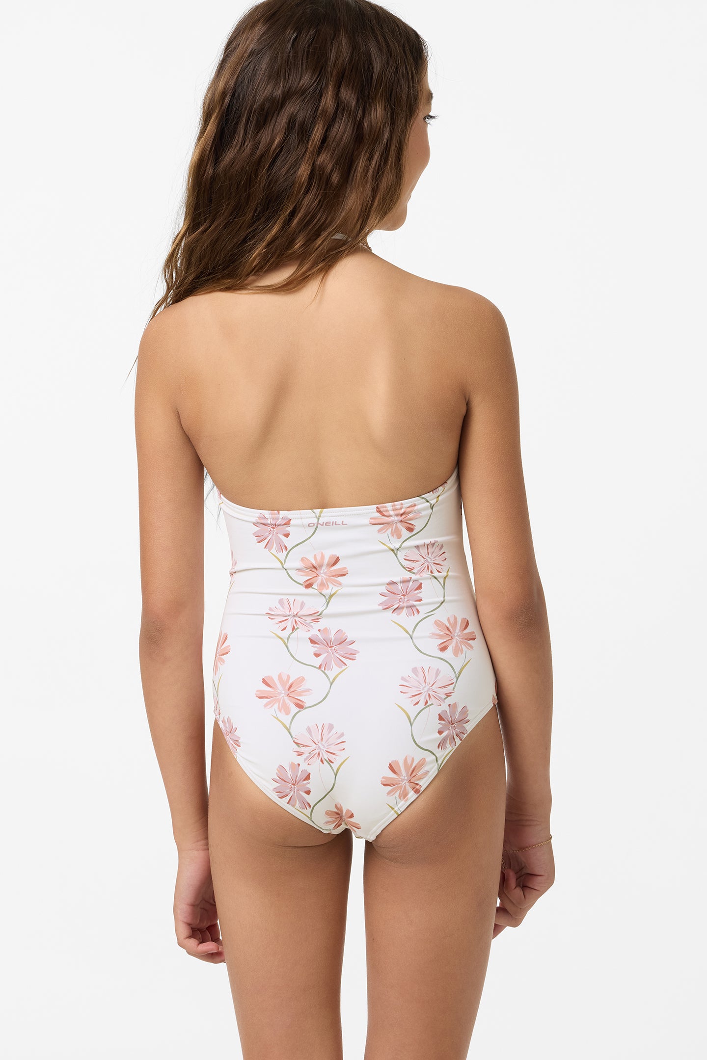 Girl's Ivy Floral Cinched One-Piece - Tofu | O'Neill