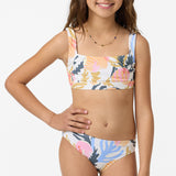 Girl's Cora Geo Square Neck Swim Set - Multi Clr | O'Neill