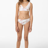 Girl's Ivy Floral Fixed Tri Swim Set - Tofu | O'Neill