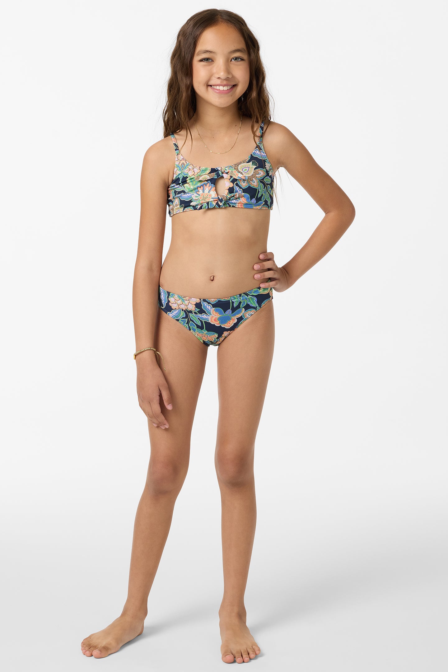 Girl's Mermaid Floral Hanky Swim Set - Navy | O'Neill