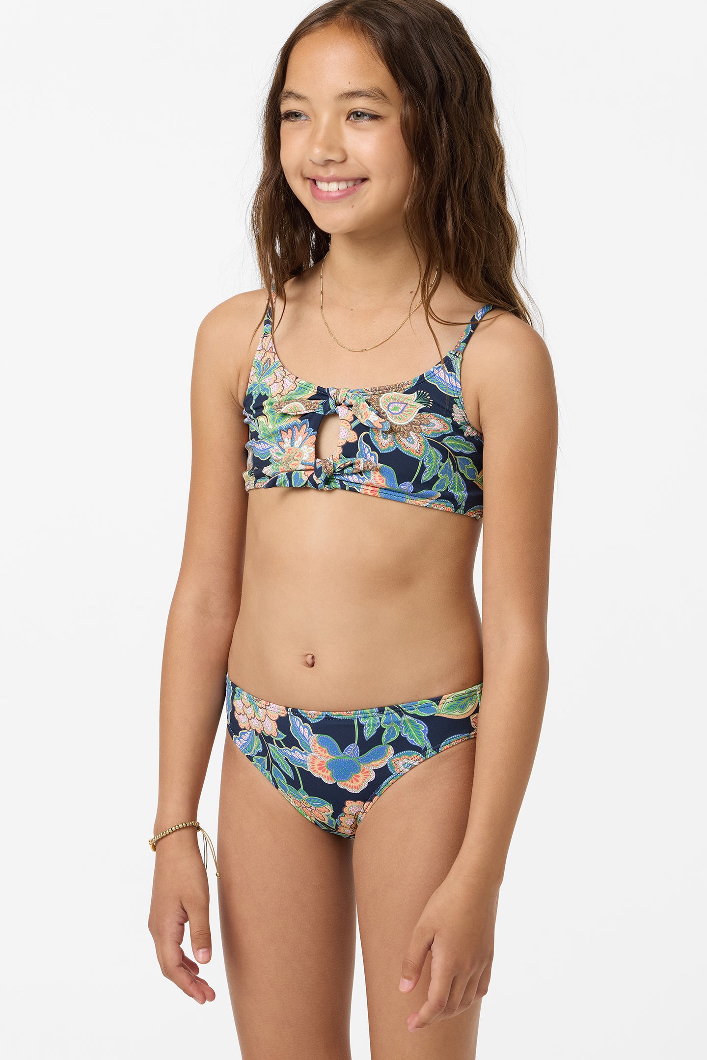 Girl's Mermaid Floral Hanky Swim Set - Navy | O'Neill