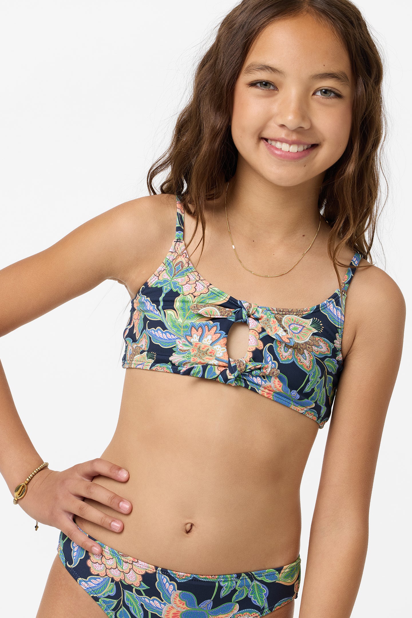 Girl's Mermaid Floral Hanky Swim Set - Navy | O'Neill