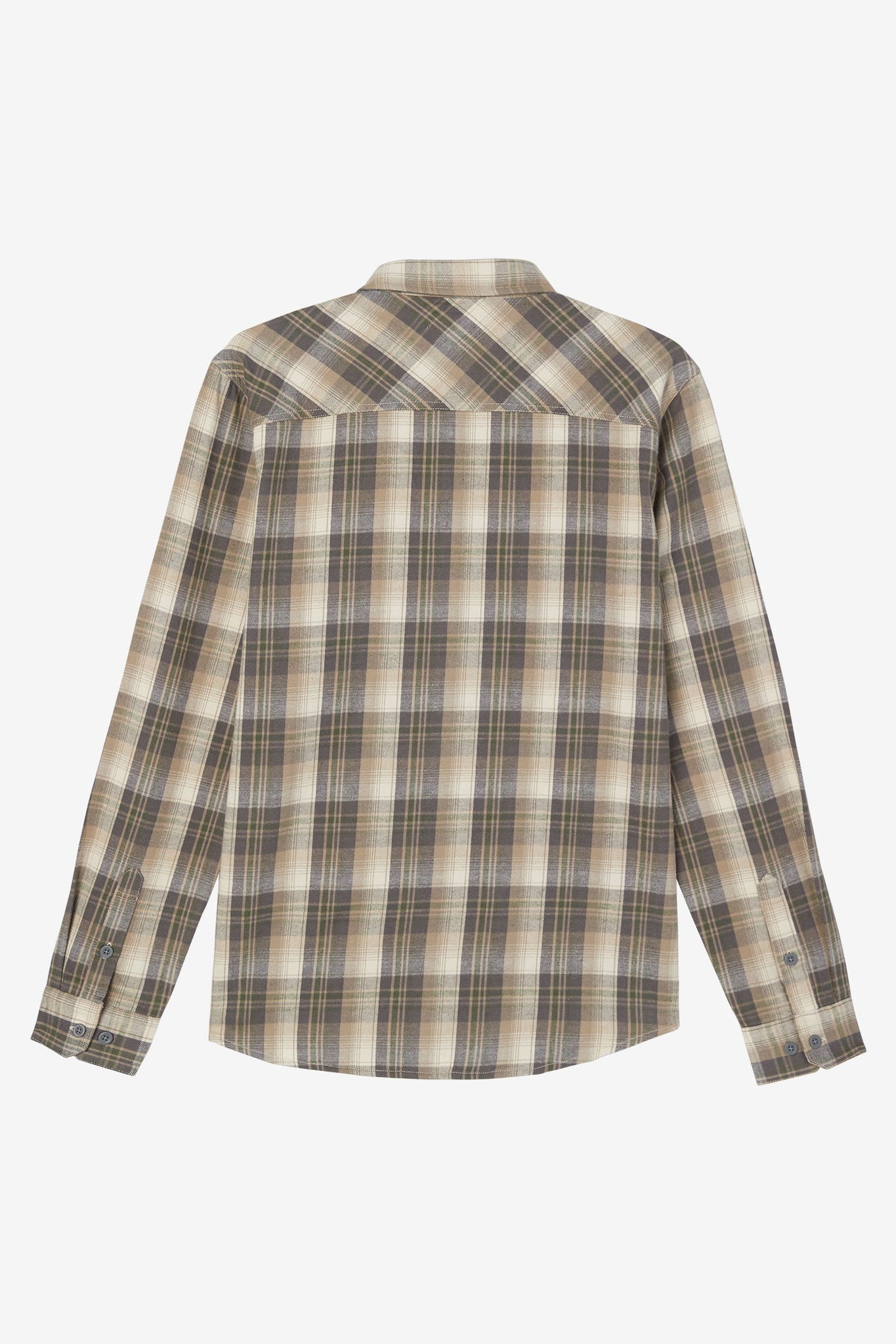 Redmond Plaid Stretch Flannel Long Sleeve Shirt - Khaki | O'Neill