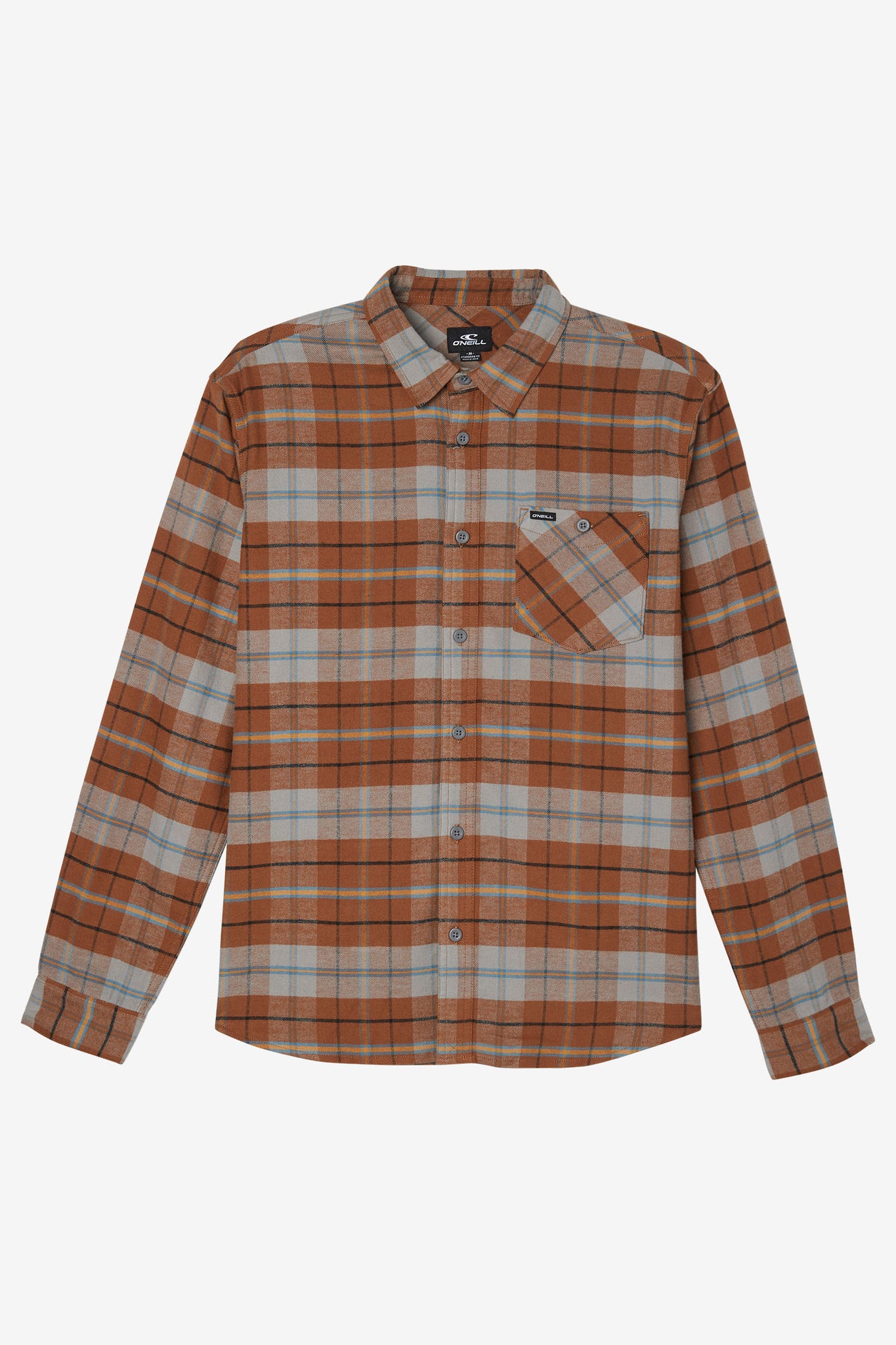 Redmond Plaid Stretch Flannel Shirt - Med Brown | O'Neill