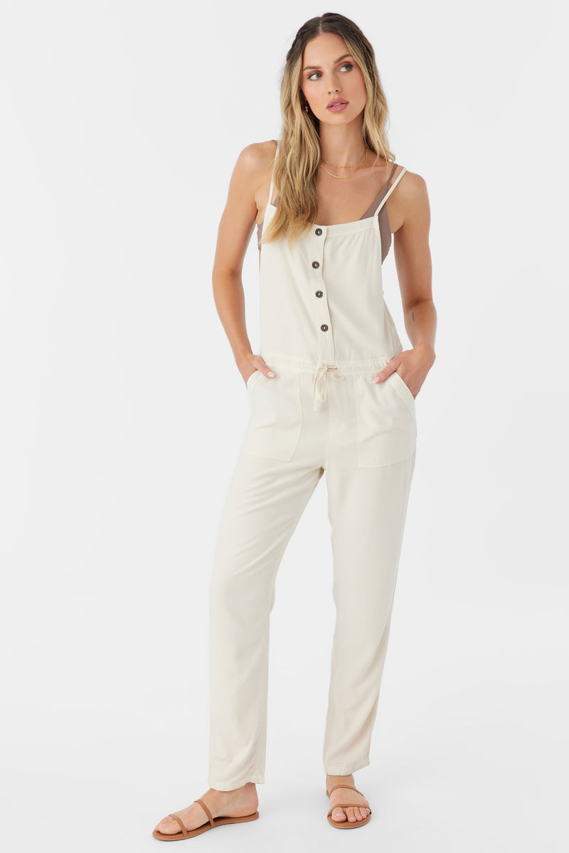 Francina Twill Jumpsuit - Cement | O'Neill