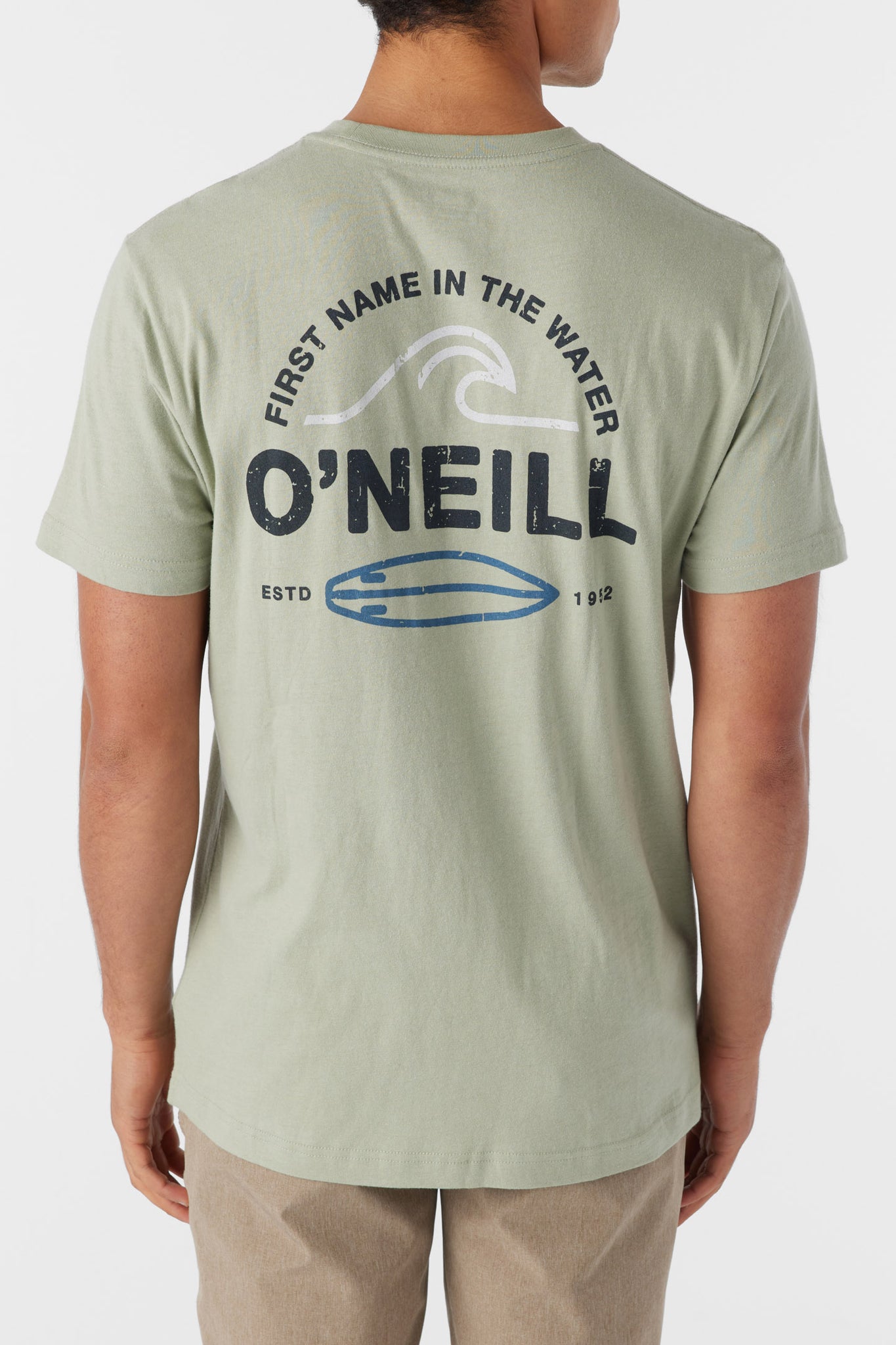 O'Neill Men's Rip Tide T-Shirt in Seagrass, Size Medium