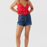 Chloey Textured Knit Tiered Tank Top