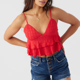 Chloey Textured Knit Tiered Tank Top