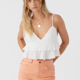 Chloey Textured Knit Tiered Tank Top