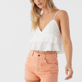 Chloey Textured Knit Tiered Tank Top