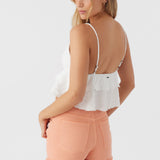 Chloey Textured Knit Tiered Tank Top