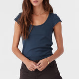 Hadlie Rib Knit Short Sleeve Top