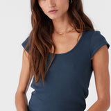 Hadlie Rib Knit Short Sleeve Top