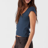 Hadlie Rib Knit Short Sleeve Top