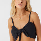 Lea Tie-Front Crop Top