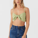Lea Tie-Front Crop Top