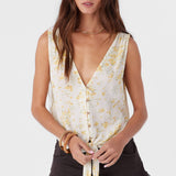 Jaden Tatianna Floral Tie-Front Top