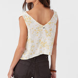 Jaden Tatianna Floral Tie-Front Top