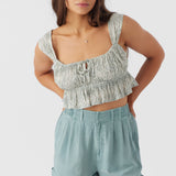 Gabbie Zebra Texture Crop Top