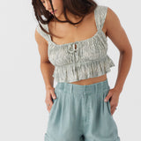 Gabbie Zebra Texture Crop Top