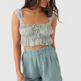 Gabbie Zebra Texture Crop Top