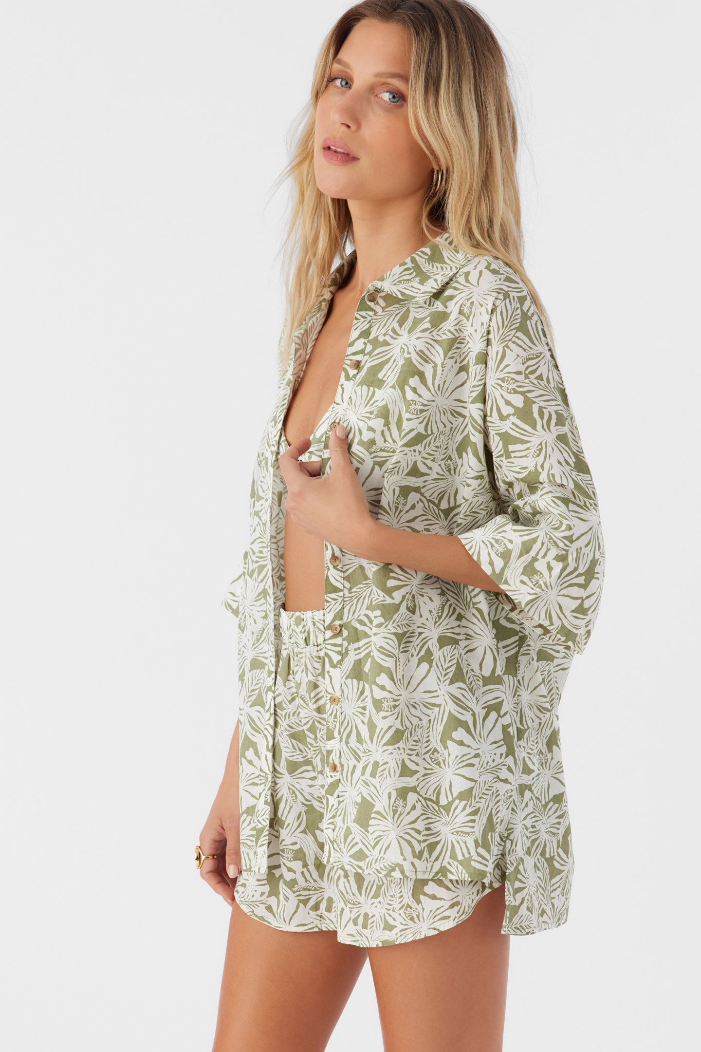 OLIVIA HALFMOON OVERSIZED COVER-UP SHIRT