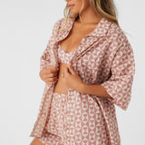 Olivia Amor Geo Oversized Cover-Up Shirt