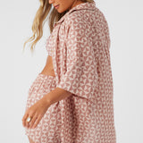 Olivia Amor Geo Oversized Cover-Up Shirt