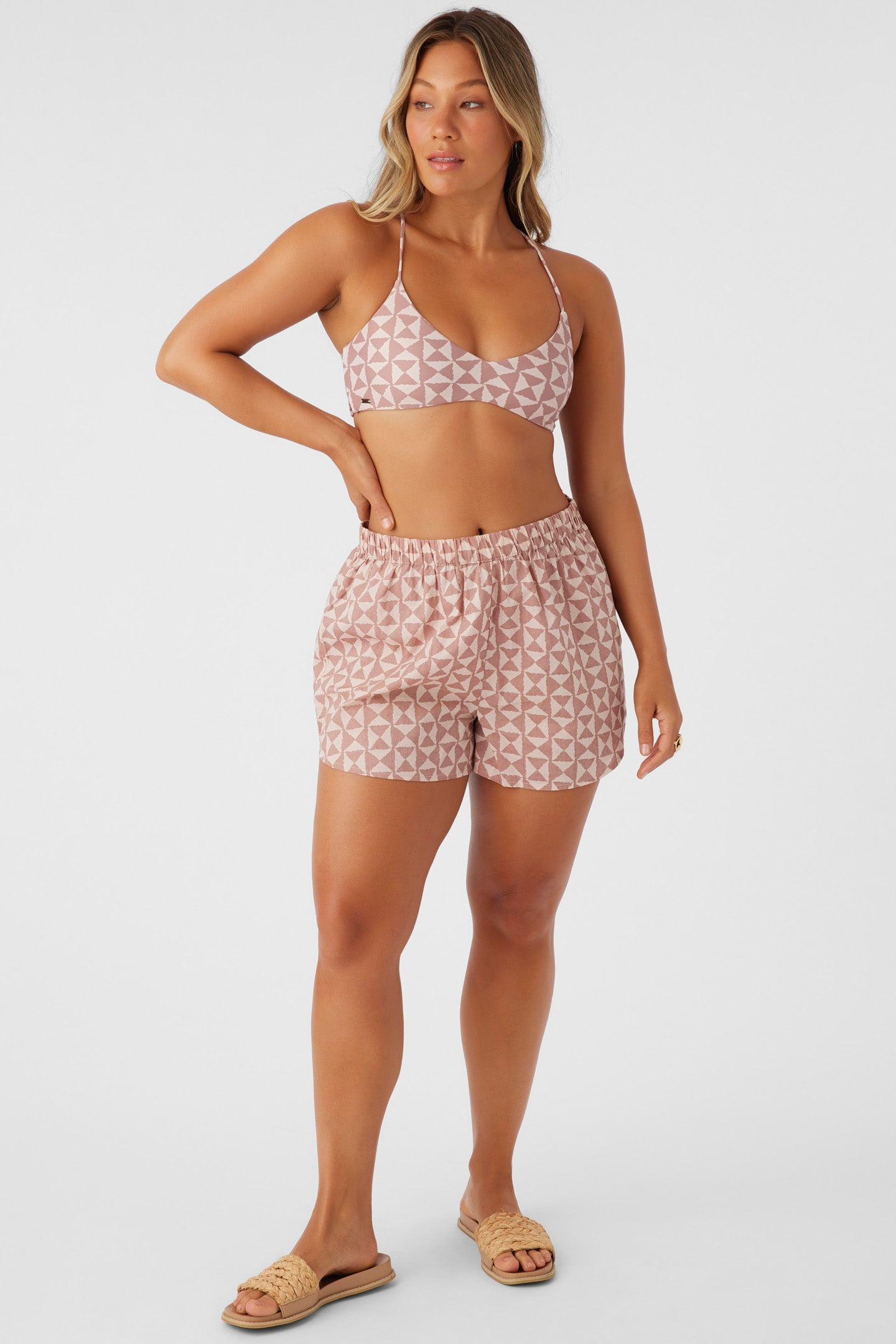 PAM AMOR GEO BEACH SHORTS