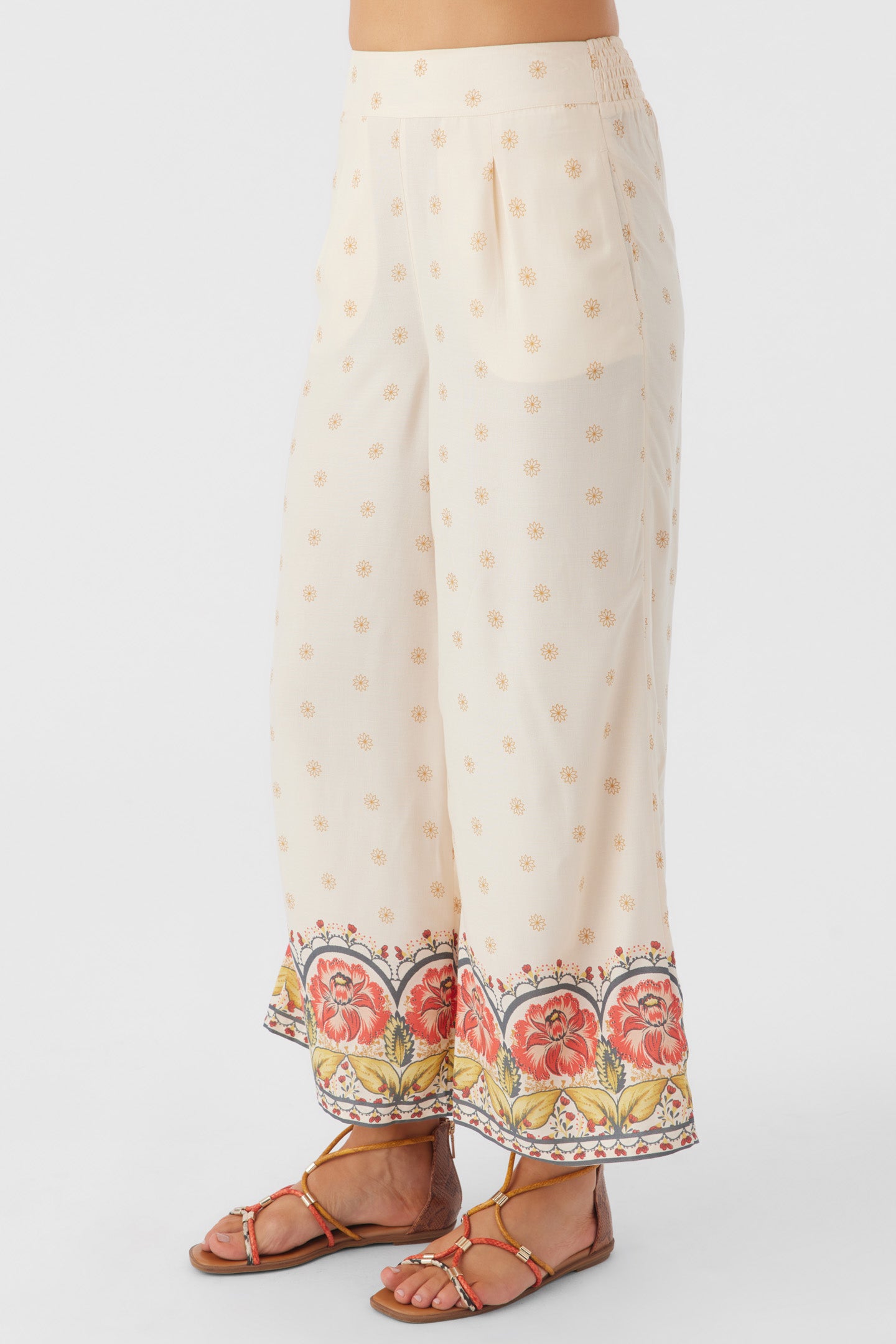 LACEY BORDER PRINT PANTS