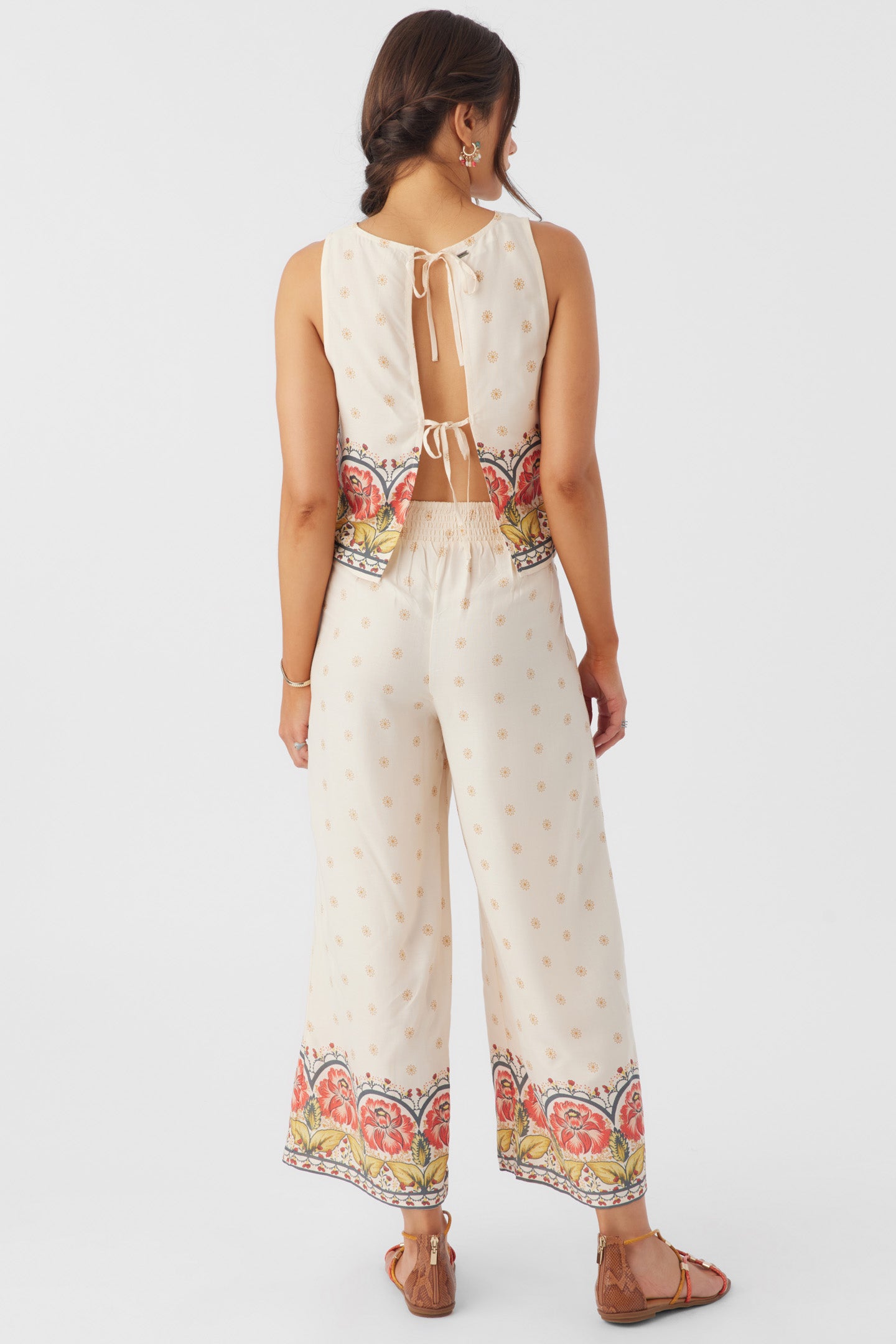 LACEY BORDER PRINT PANTS