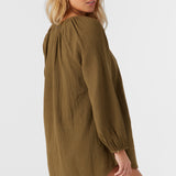 Krysten Crinkle Double Gauze Tunic Swim Cover-Up